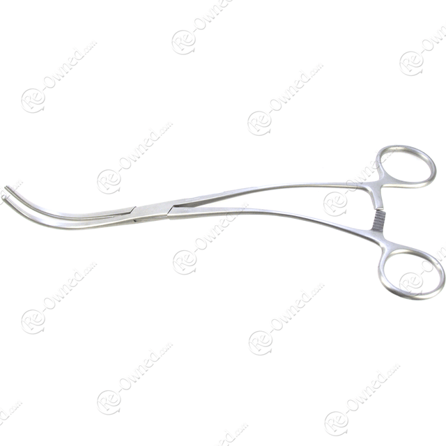 Codman 371096 Glover Classic Curved Clamp 1x2 Vascular Teeth 9.5” Jaw