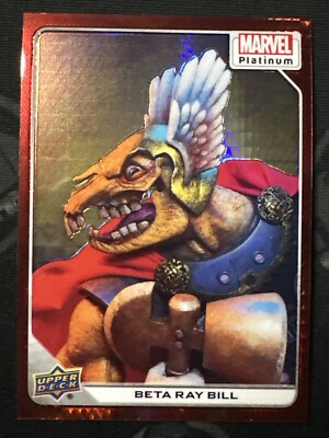 BETA RAY BILL 2023 Upper Deck UD Marvel Platinum RED PRISM /199 Card PWE