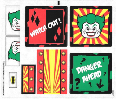 LEGO 6857 NEW STICKER SHEET Joker DC Super Heroes Dynamic Duo