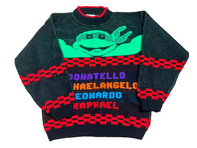 VTG 90's Teenage Mutant Ninja Turtles Sweater By Hot Cashews Sz L?? Multicolor