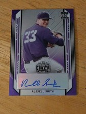 2021 Leaf Metal Draft Base Auto Purple Rainbow /25 Russell Smith #BA-RS1 Auto