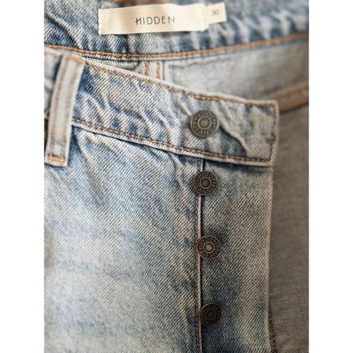 Hidden Damen Tracey High Rise Straight Crop Jeans Used Light Wash Größe 30 - Bild 4 von 5