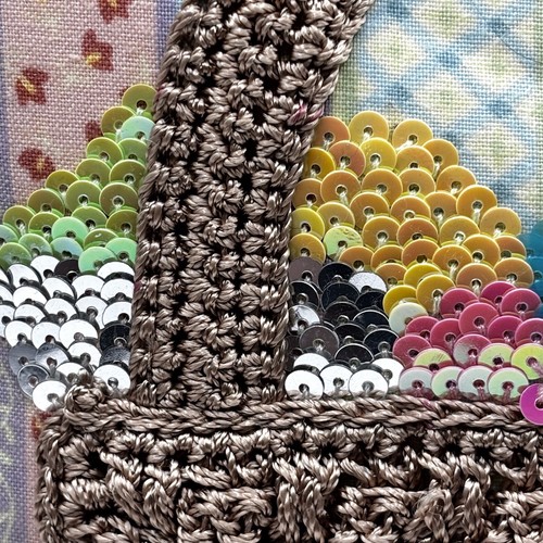 LONGABERGER OSTERN PASTELL STREIFEN FRÜHLING PARADE BEUTELTASCHE HANDTASCHE NICHT MEHR PRODUZIERT - Bild 8 von 15