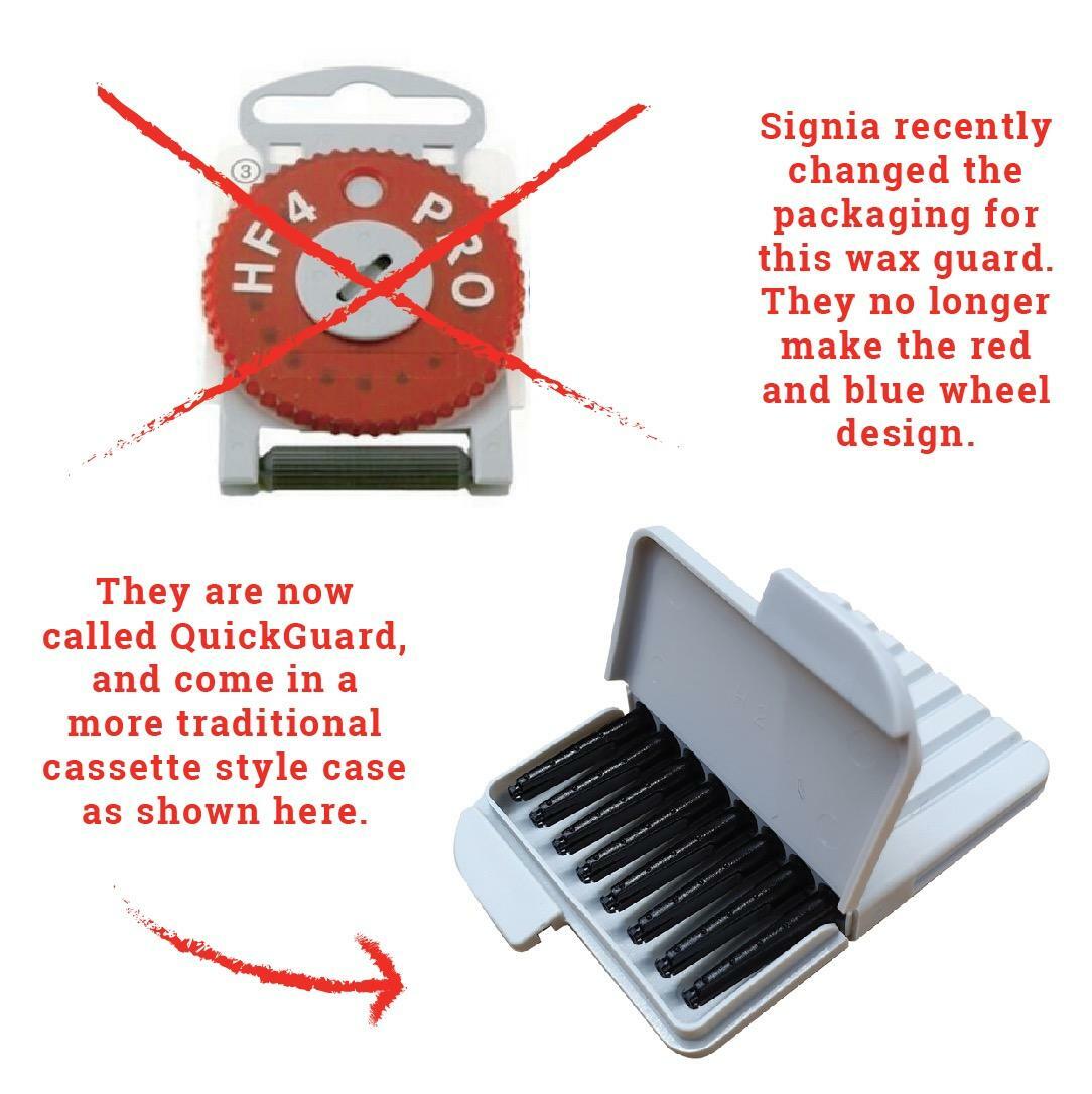 Siemens HF 4 PRO Hearing Aid Wax Guards (16 Total Filers) QuickGuard