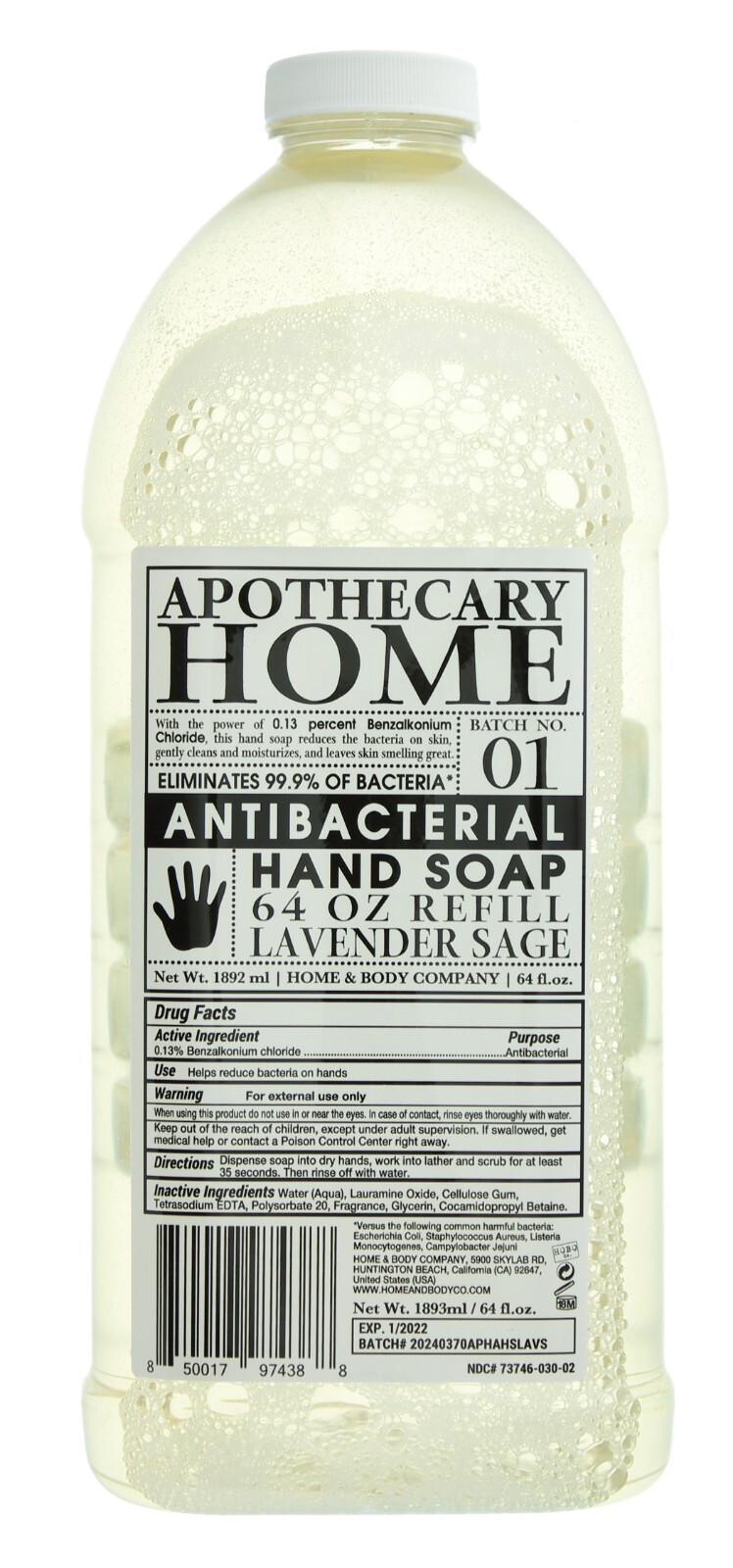Apothecary Home Hand Soap, 64 Oz. Refill, Lavender Sage Fragrance eBay
