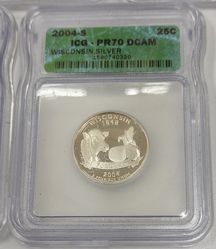 2004 S PROOF QUARTER UNITED STATE SET! GRADED PF70 BY ICG! - Picture 2 of 8