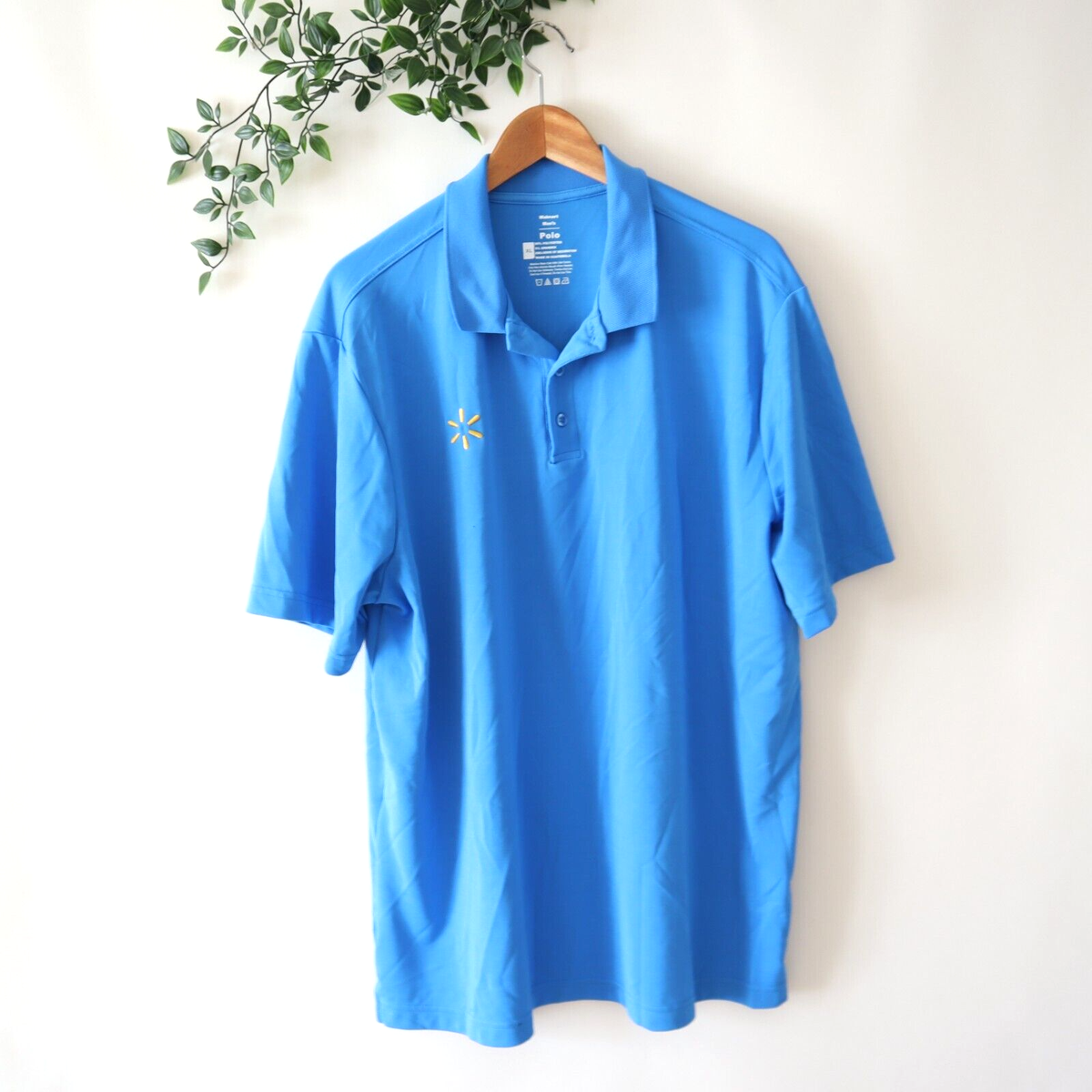 Walmart Men's Blue Polo Shirt Size XL Extra Large | eBay
