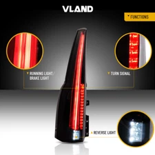 For 2015-2020 Chevrolet Tahoe Suburban LED Tail Lights Smoke Rear Brake Lamps 