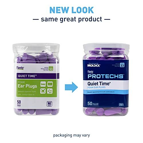 Flents Foam Ear Plugs 50 Pair - NRR 33 For Sleeping, Snoring, Traveling - Purple - Made In USA | Buy Now With Express International Delivery - View #7