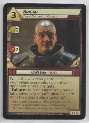 1x  Sindar Loyal Servant Of Cronus - 2R23  - Rare Light Play System Lords