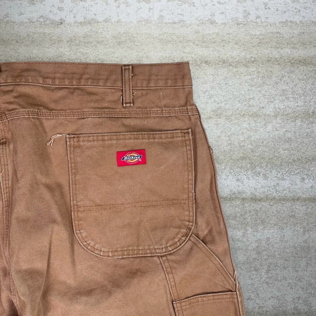 Vintage Dickies Carpenter Pants 44x32 Camel Tan Canvas Baggy