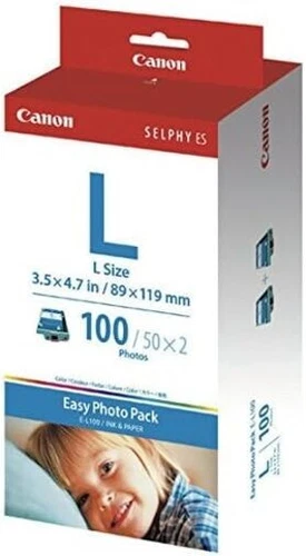 CANON For SELPHY ES 1 Easy Photo Pack / E-L100 Lsize 100sheets (50sheetsx2packs)