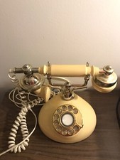 vintage rotary phone cream *working condition*