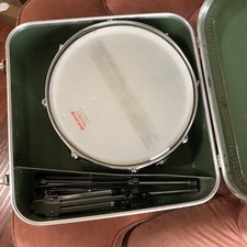 Vintage 1970s Ludwig Acrolite Blue  Olive Badge 5  X14  Model 404 W/Stand  Case