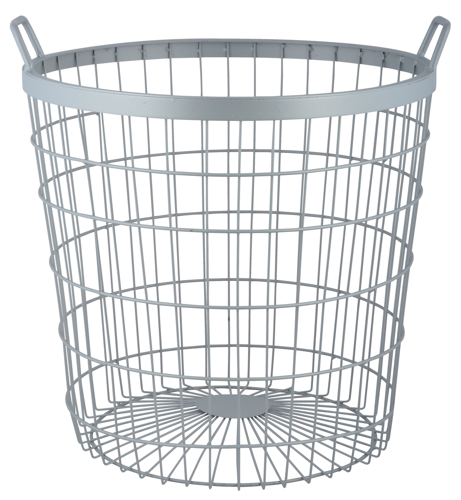 degawo Cesta de Alambre Redonda para Patatas, Jardín, Hierro, Plata 56,7 L