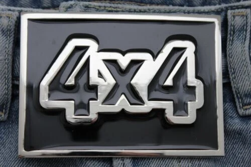 4x4 (4x4) o 4 por 4 tracción en nuestras ruedas camión motor vehículo hebilla de cinturón camioneros nuevo Foto 3 de 4