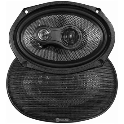 AMERICAN BASS 6 x 9" 3way Car Speakers Stereo Pair Marine Boat 6x9" 4ohm Carbon Cone (2) NEW