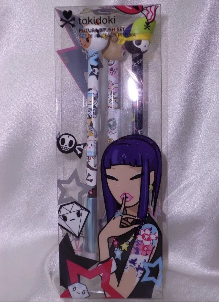 Tokidoki Pittura 3 BRUSH SET: Mozzarella Adios Amigos Donutella LIMITED ED BOXED - Image 3 of 3