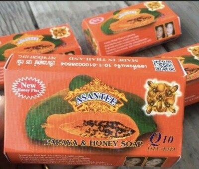 #ad 6 Bars x 125g Soap Papaya and Honey Asantee Face And body Anti Acne $33.99