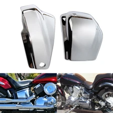 Chrome Battery Side Fairing Covers For Yamaha Vstar 1100 XVS1100 Custom 99-11