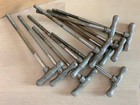 BARRY 20s 30s Vtg Bass Drum TENSION T-ROD Handle Parts Nickel Lot of 10x RARE US