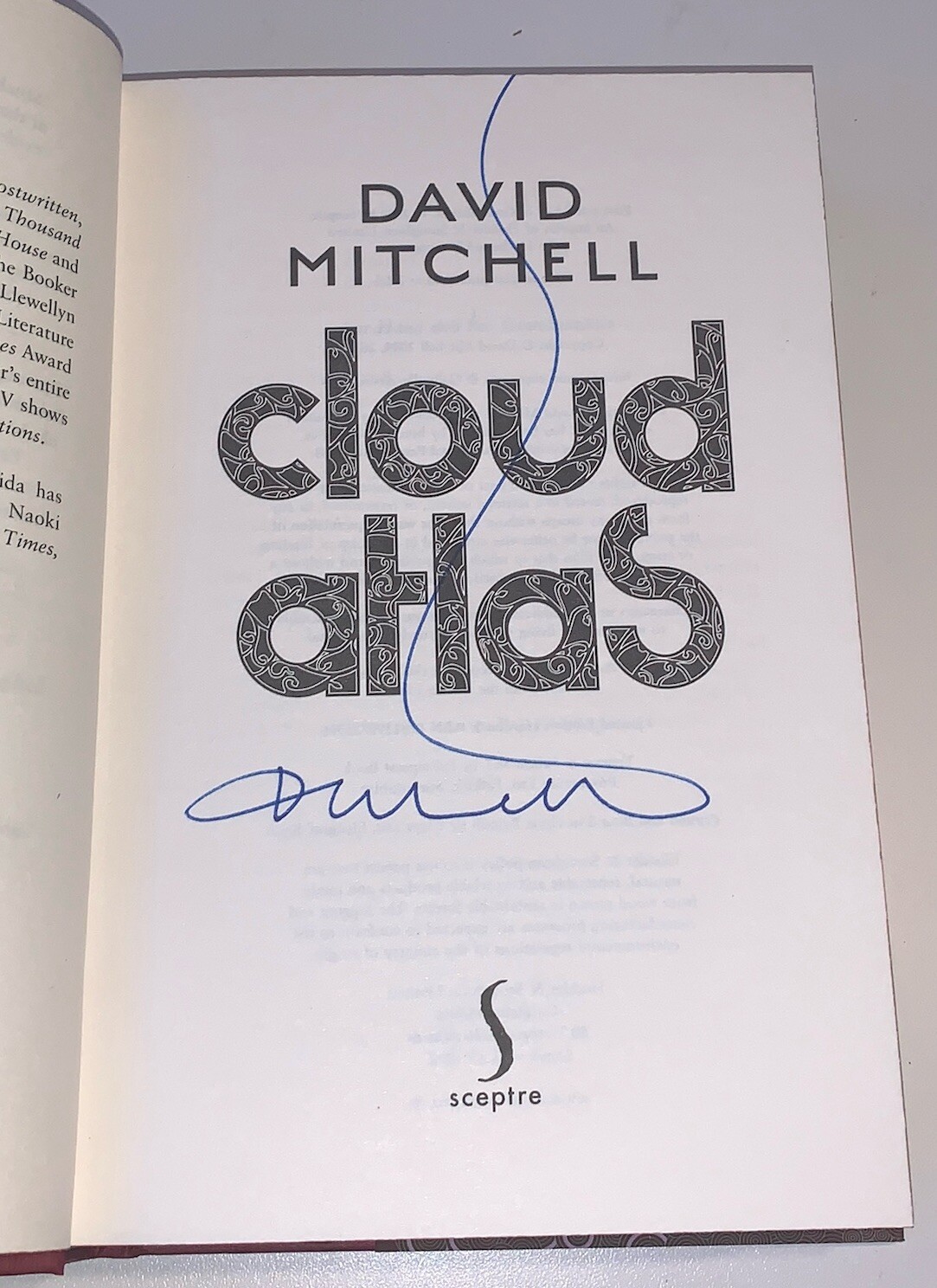 DAVID MITCHELL SIGNED CLOUD ATLAS 20TH ANNIVERSARY SPECIAL ED. UK HARDCOVER BOOK