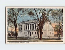 Postcard County Court House Portland Maine USA