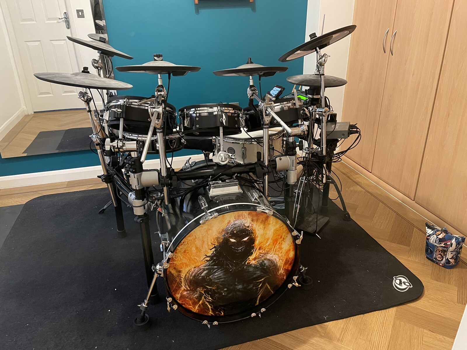 Roland Electronic Drum Kit Professional Setup With Extras and Alesis I/O eBay