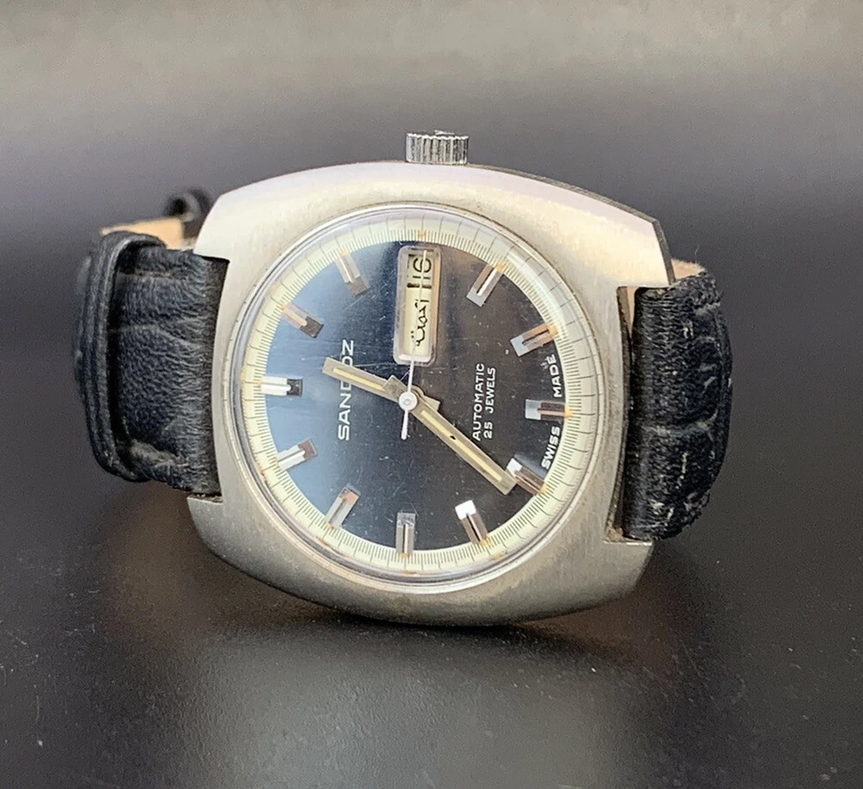 Sandoz Vintage  Sandoz Monsoon Diver Triple Date Double Crown Auto 39m - Image 4 of 4