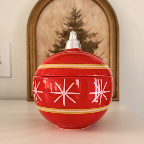 Target Bullseye Spielplatz Keramik ROT ORNAMENT Behälter WEIHNACHTEN Glas 2024 - Bild 4 von 4