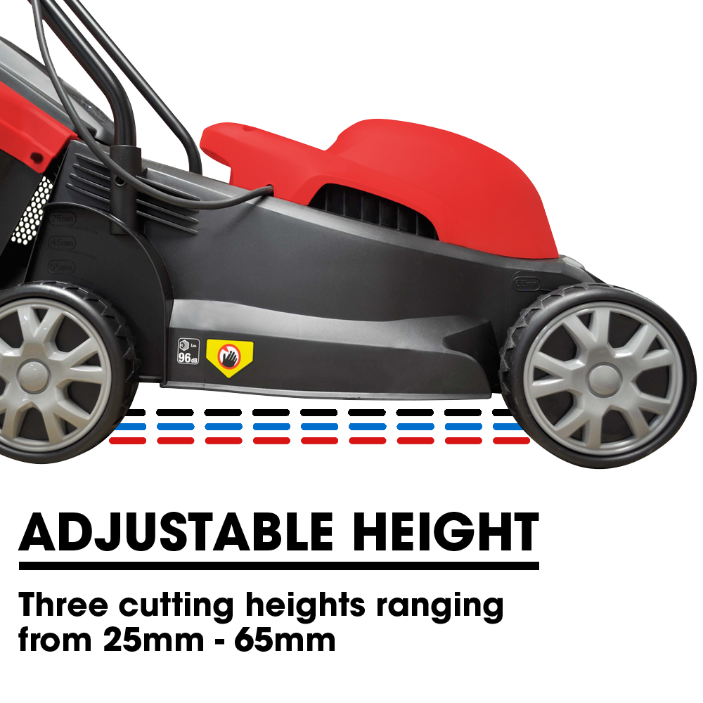 Electric Lawnmower Rotary Lawn Mower RocwooD 1200W 32cm 320mm Corded