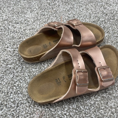 Birkenstock Arizona Birko-Flor Sandals Kids 31 C 13 Electric Rose Copper Narrow - Picture 8 of 8
