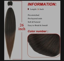 8 Pack Pre-stretched Braids Hair 26 Inch Professional Itch Free Ombre 1B/30