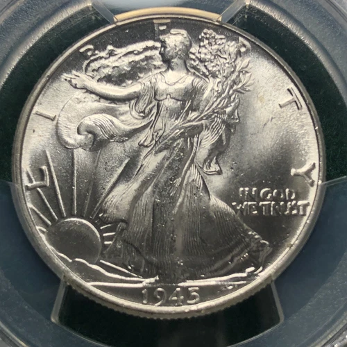 1945 PCGS MS65 Walking Liberty Half Dollar White Gem