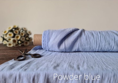 Puderblauer Baumwollstoff Meterware - weich, leicht - Nähen & Wohndeko