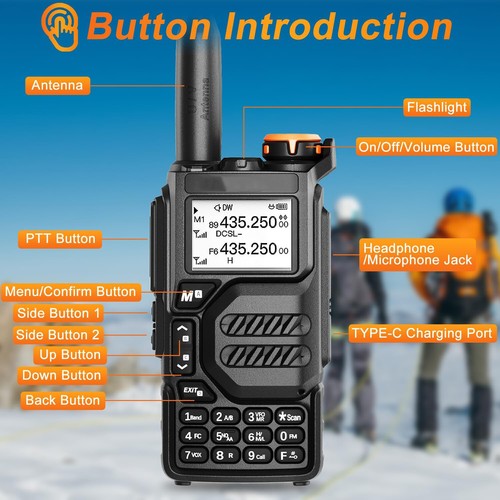 Walkie Talkie UV K5 Przenośny dwukierunkowy radiotelefon AM FM Komutatory na przygodę - Zdjęcie 6 z 12
