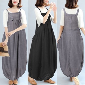 loose dungaree dress