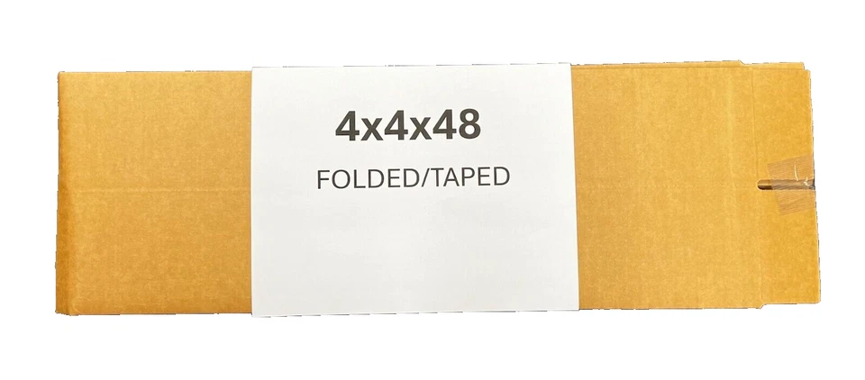 4" x 4" x 48" CARDBOARD BOX - 200 lb - SINGLE BOX - TALL - Image 3 of 4