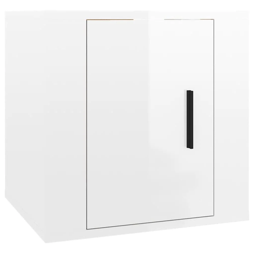 NNEVL Wall Mounted TV Cabinets 2 pcs High Gloss White 40x34.5x40 cm - Picture 5 of 11