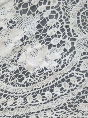 Vintage Point de Venise needle lace Banquet tablecloth 208x122cm - Picture 7 of 12