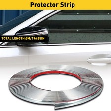 Chrome Car Door Edge Molding Trim-seal Strip Scratch Protector Guard Decor 0.47