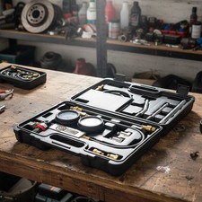 Engine Compression Dual Gauge Tester Kit With Detailed Manual Carrying Case