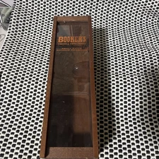 Bookers Uncut Unfiltered Bourbon Wooden Wood Bottle Storage Box Bar Advertising 