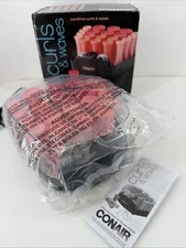 NEW Conair Hair Curls & Waves 20 Multi Size Curlers Compact EZ Grip Hot Rollers