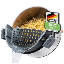 Scolapasta in Silicone con Clip Colino per pasta da appendere a pentola padelle