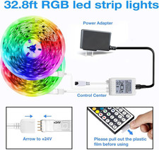 32.8 Ft RGB LED Strip Lights Kit Remote Color Changing