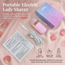 Women's Electric Epilator USB Rechargeable Dual Head for Legs and Underarms