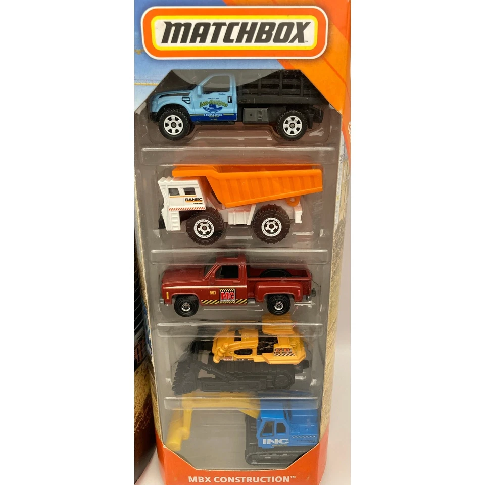 NEW Matchbox Diecast Construction Vehicles (10) Metal MBX NIP 2016 2018 - Image 3 of 4
