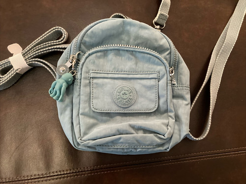 Kipling Live Light Small Mini Aqua Blue Backpack Purse NEW
