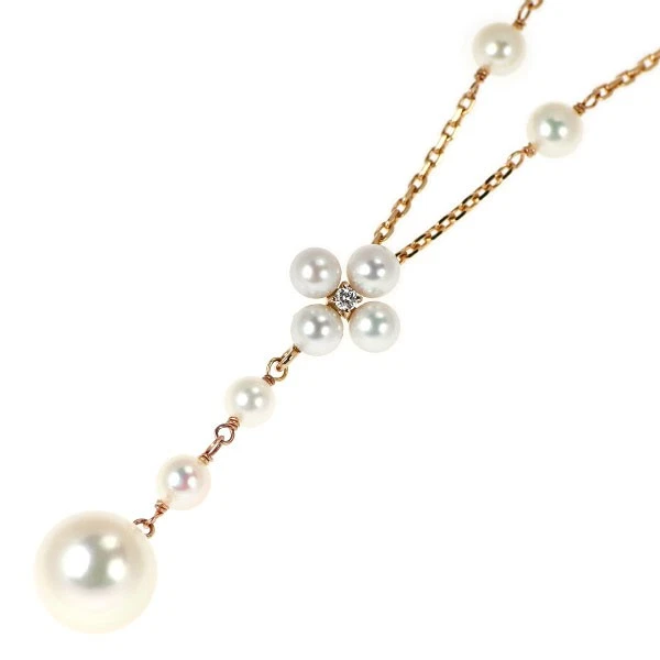 Collier pendentif diamant perle Akoya Yoko Natsuki/Luciola K18PG diamètre env... - Photo 1/4